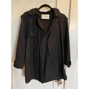 Zara Short Trench Coat Black Size XS